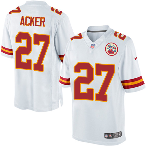 Youth Limited Kenneth Acker Nike Jersey White Road - #27 NFL Kansas City Chiefs